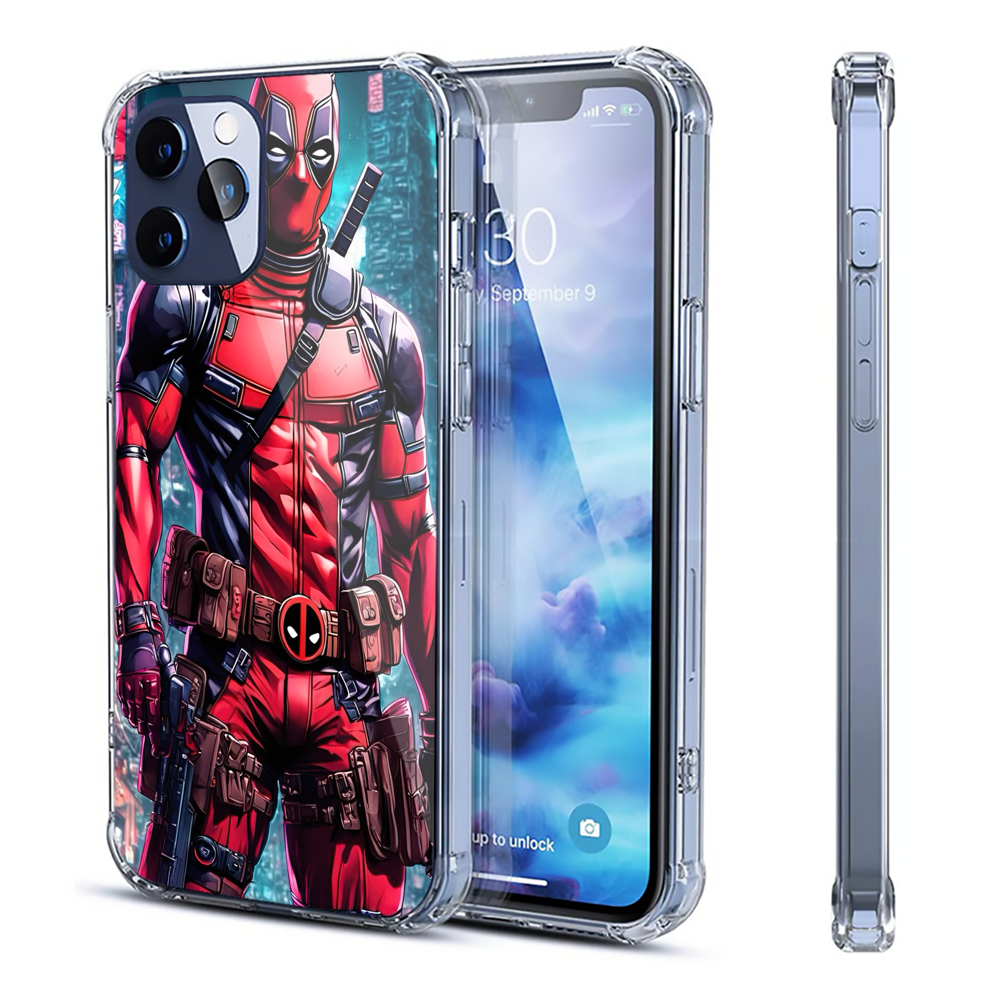 （画像用） Deadpool デッドプール 【iPhone 12シリーズ対応】透明スマホケース（クリアソフトケース）